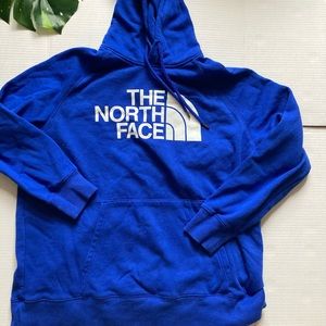 Womens north face hooded sweatshirt blue size xl
